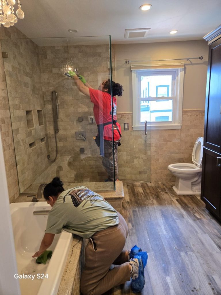 residential bathroom being cleaned in Great Kills