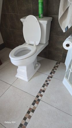 Deep cleaning of residential bathroom.