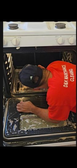 Residential deep oven cleaning.